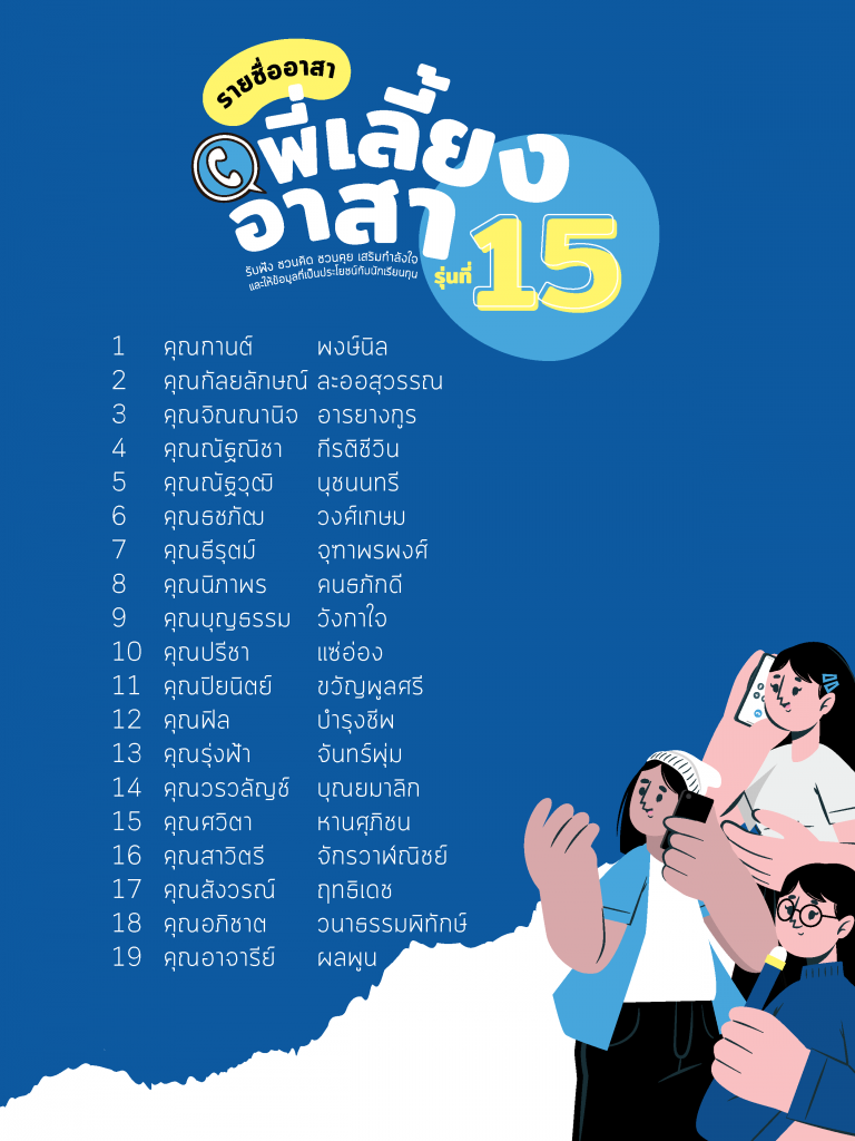 รายชื่ออาสา รุ่นที่ 15